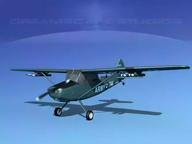 Cessna O-1E L-19 Canadian Army 1 3D model