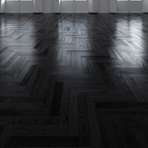 Oak Herringbones dark floor 4 3D model