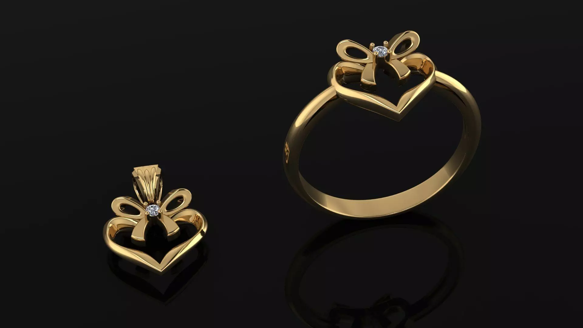 Hearts set 011 3D print model_0