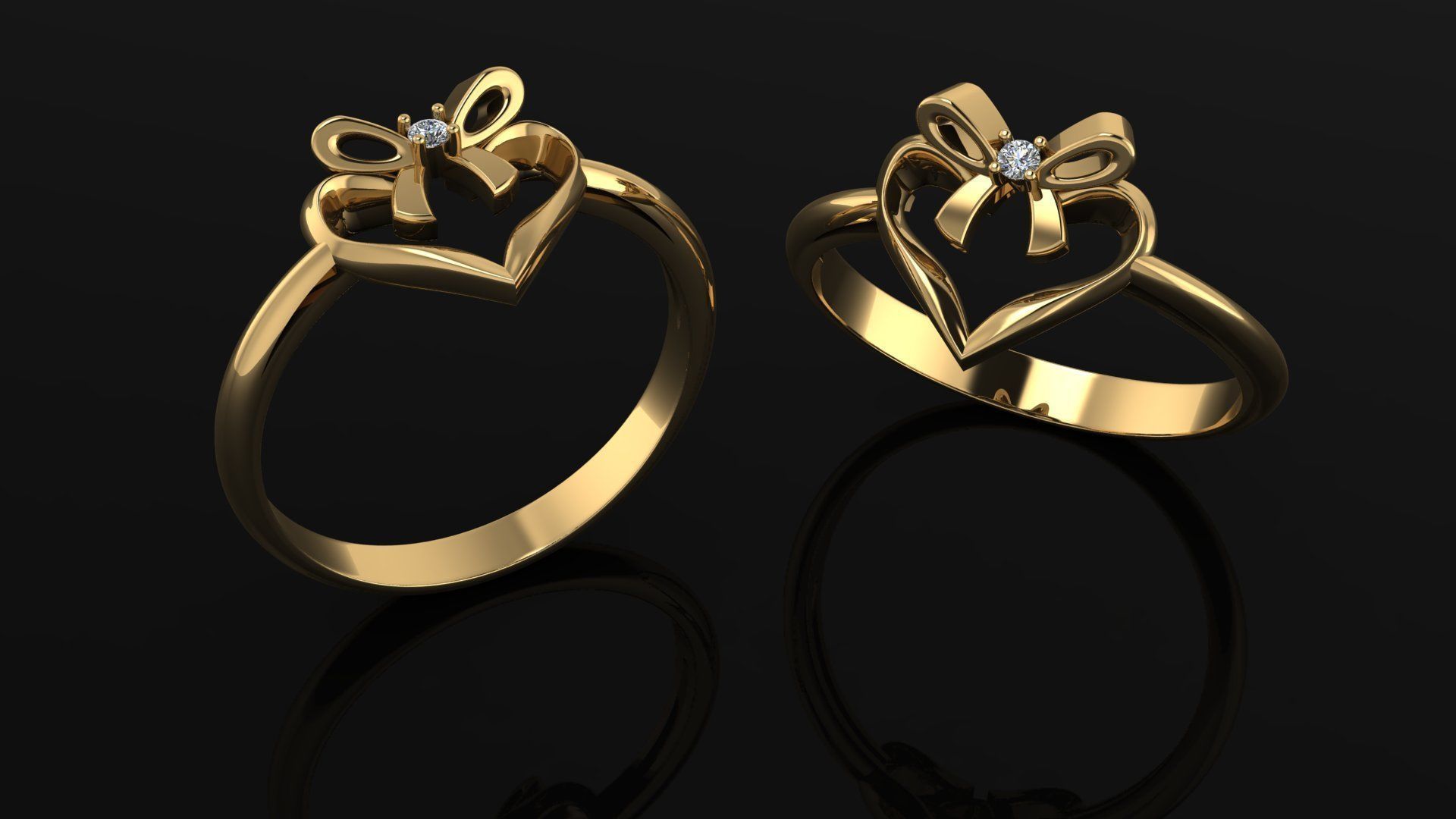 Hearts set 011 3D print model_1