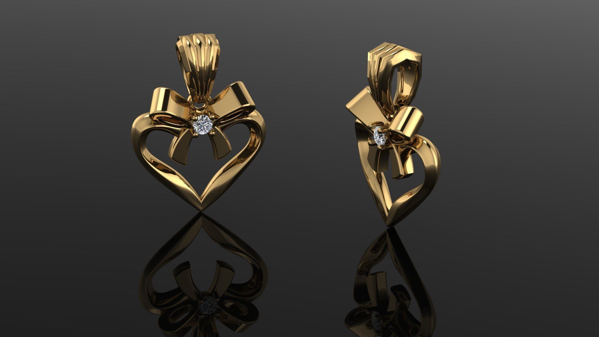 Hearts set 011 3D print model_2