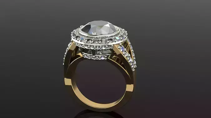 Ring engagement with diamond in center