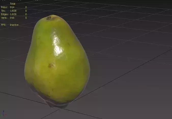 Pear M11 Low-poly 3D model 6