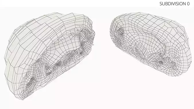 Split Croissant with Custard Inside 3D model 7