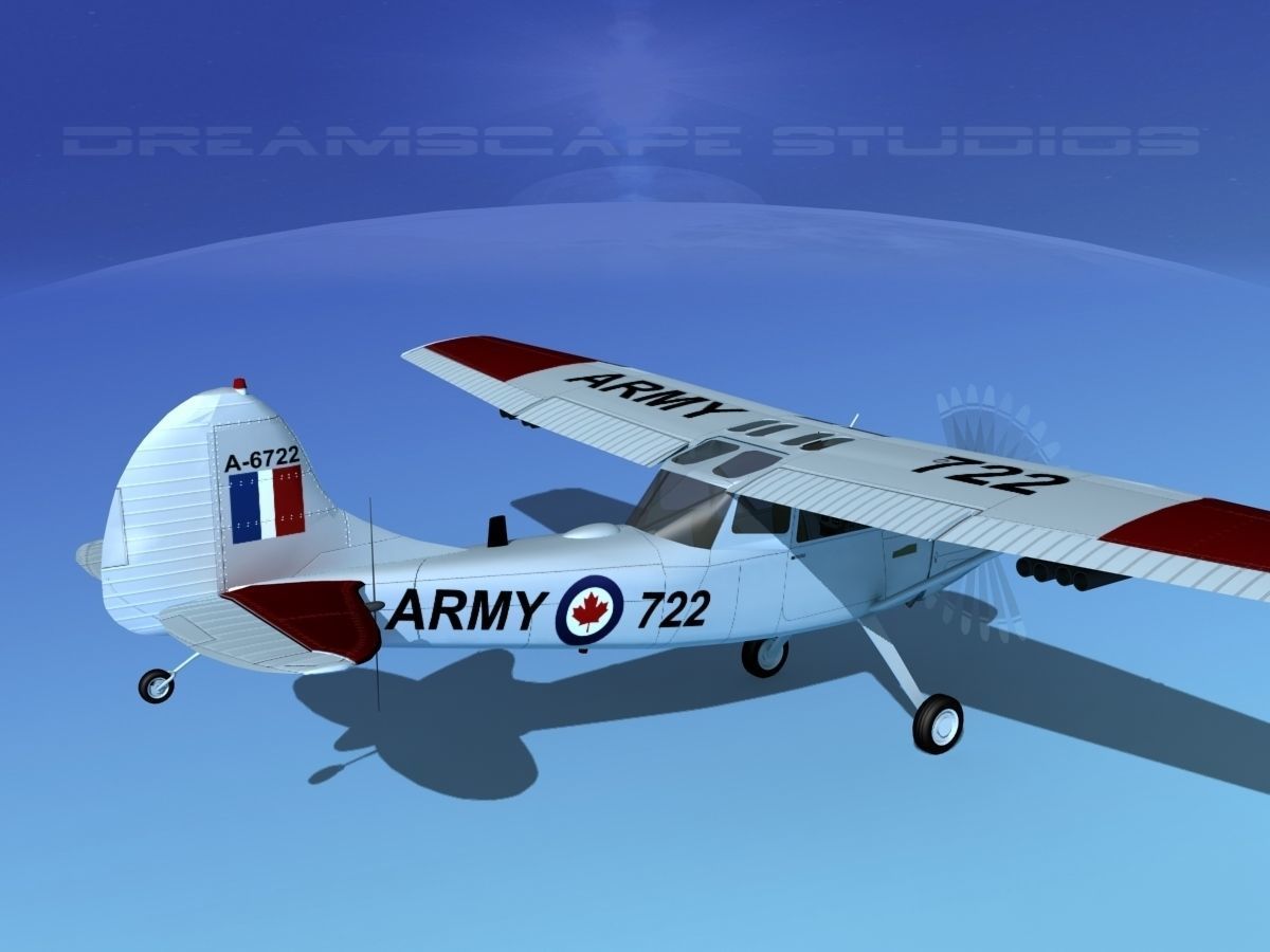 Cessna O-1E L-19 Canadian Army 2 3D model_5