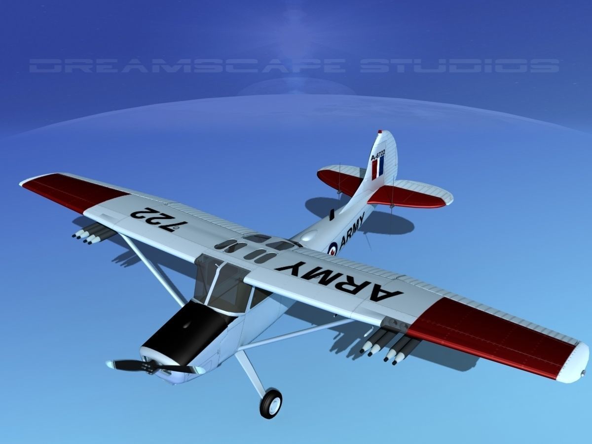 Cessna O-1E L-19 Canadian Army 2 3D model_10
