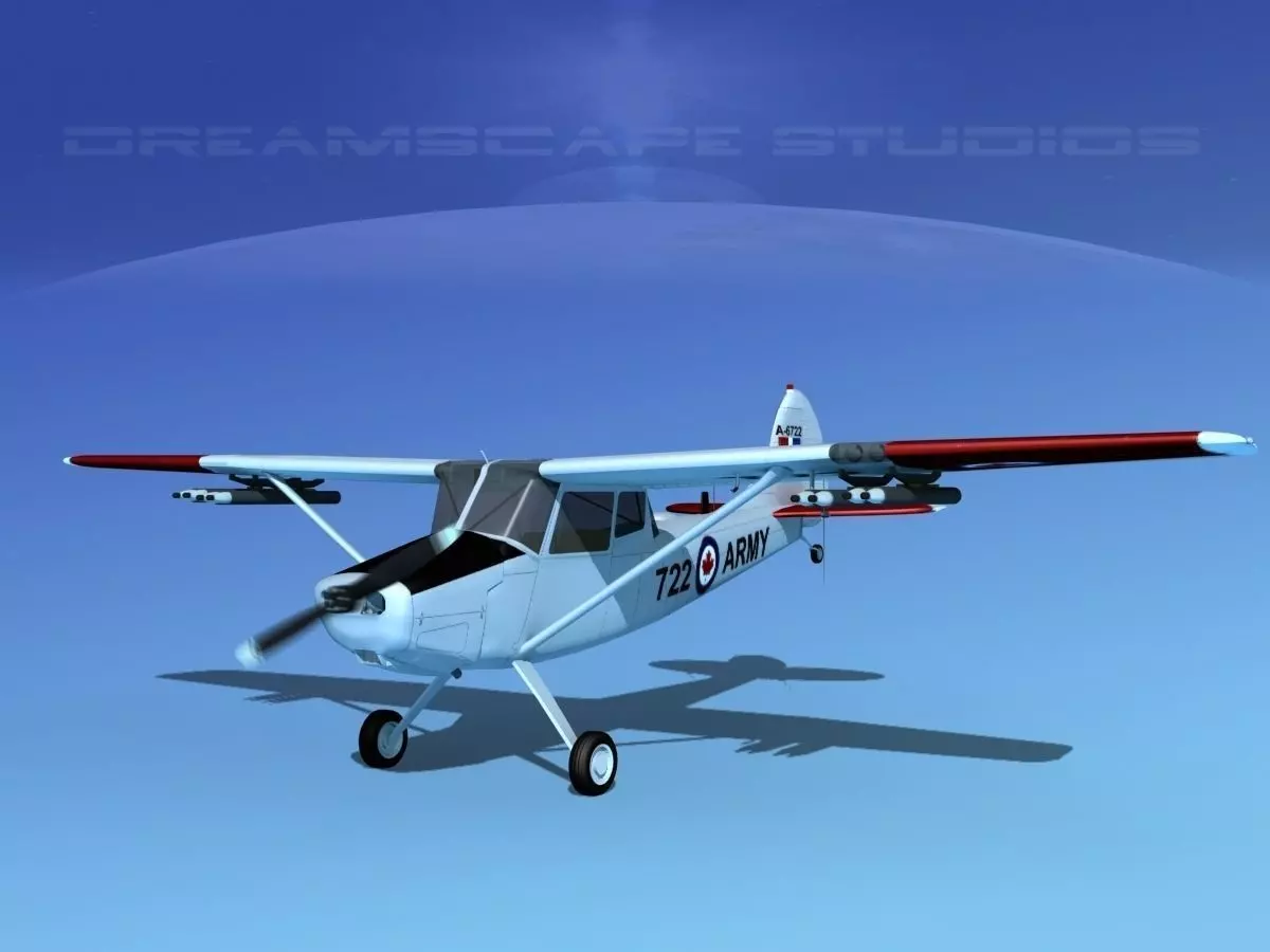 Cessna O-1E L-19 Canadian Army 2 3D model_0