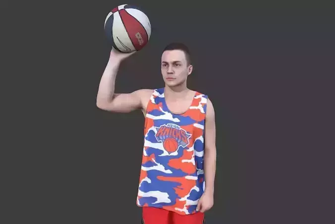 Basketball Player With a Ball