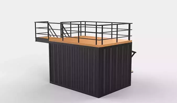 two story bar 01  3D model 5