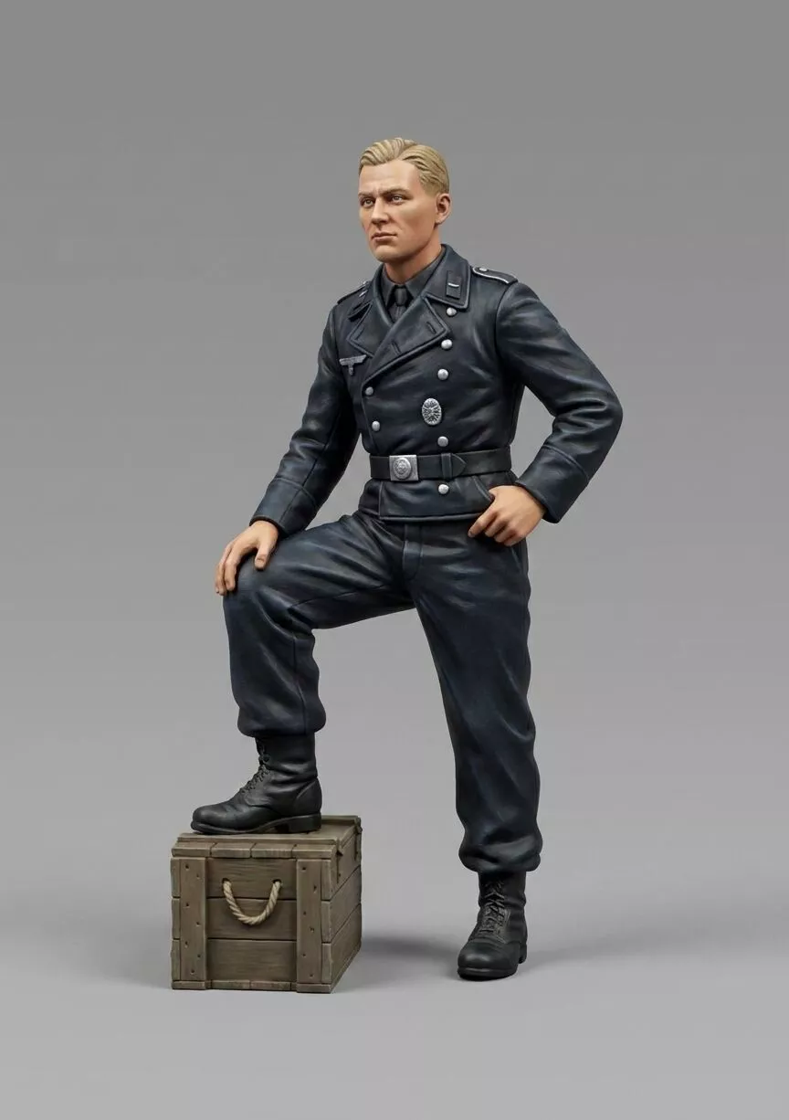 German WWII Tank Crewman 3D print model