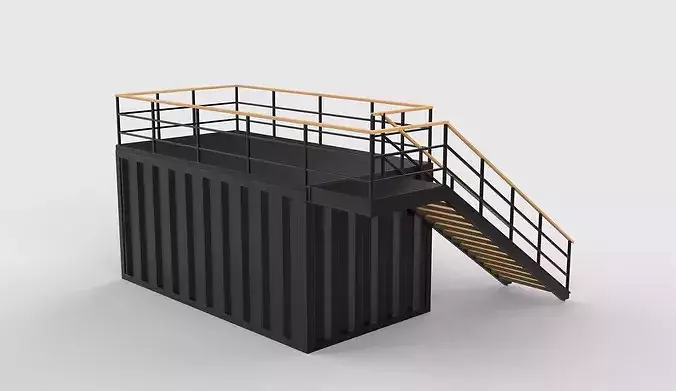 two story bar 3D model 5