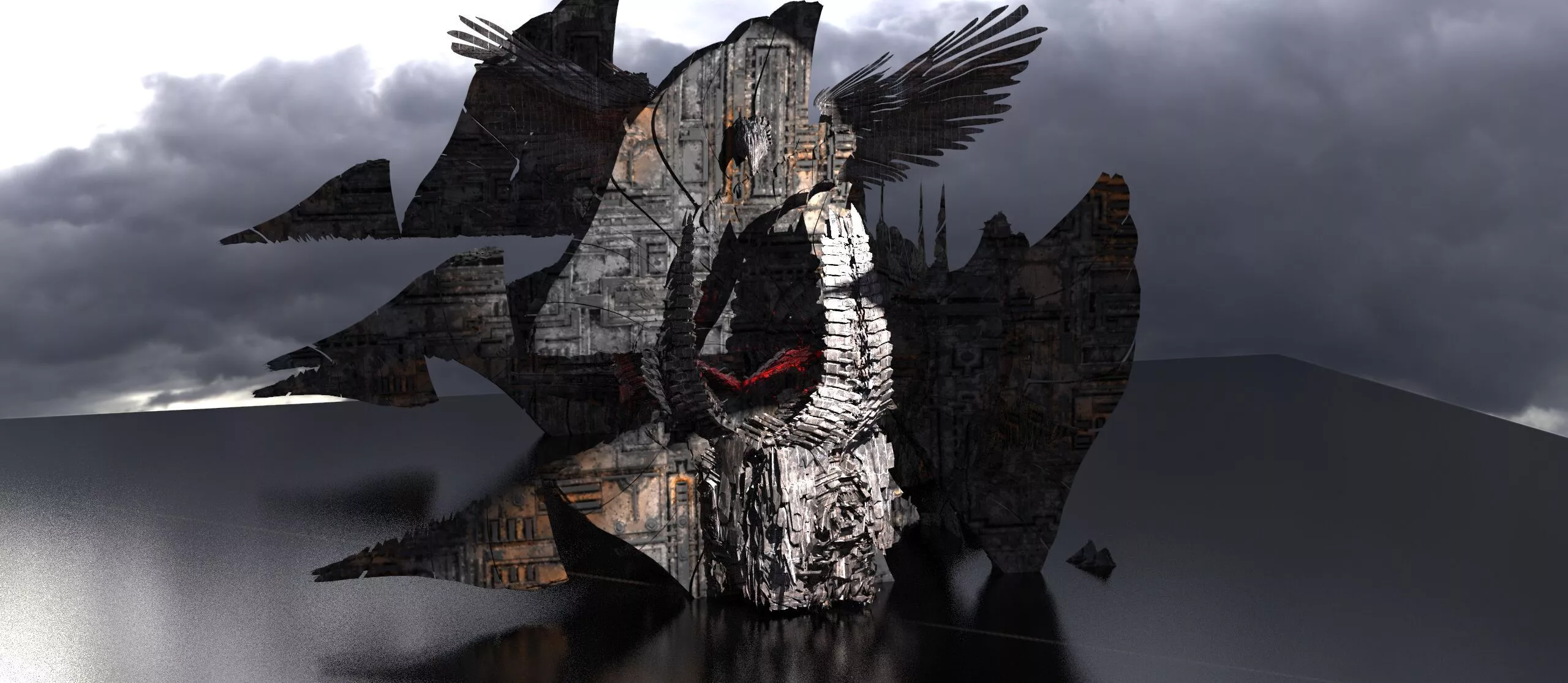 Stealth crow ship 2 3D model