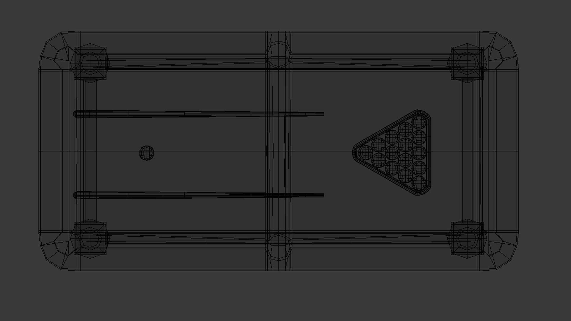 Pool Table - Game Ready Low-poly 3D model_8