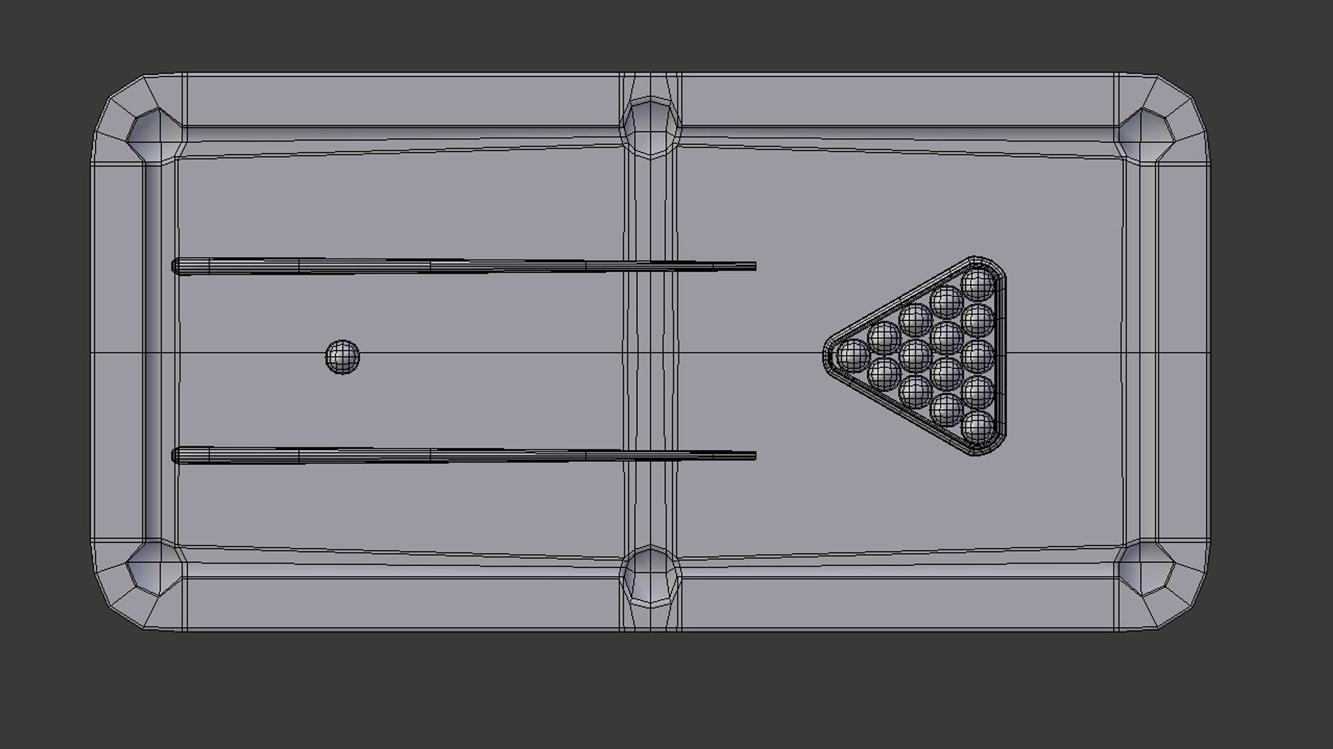 Pool Table - Game Ready Low-poly 3D model_7