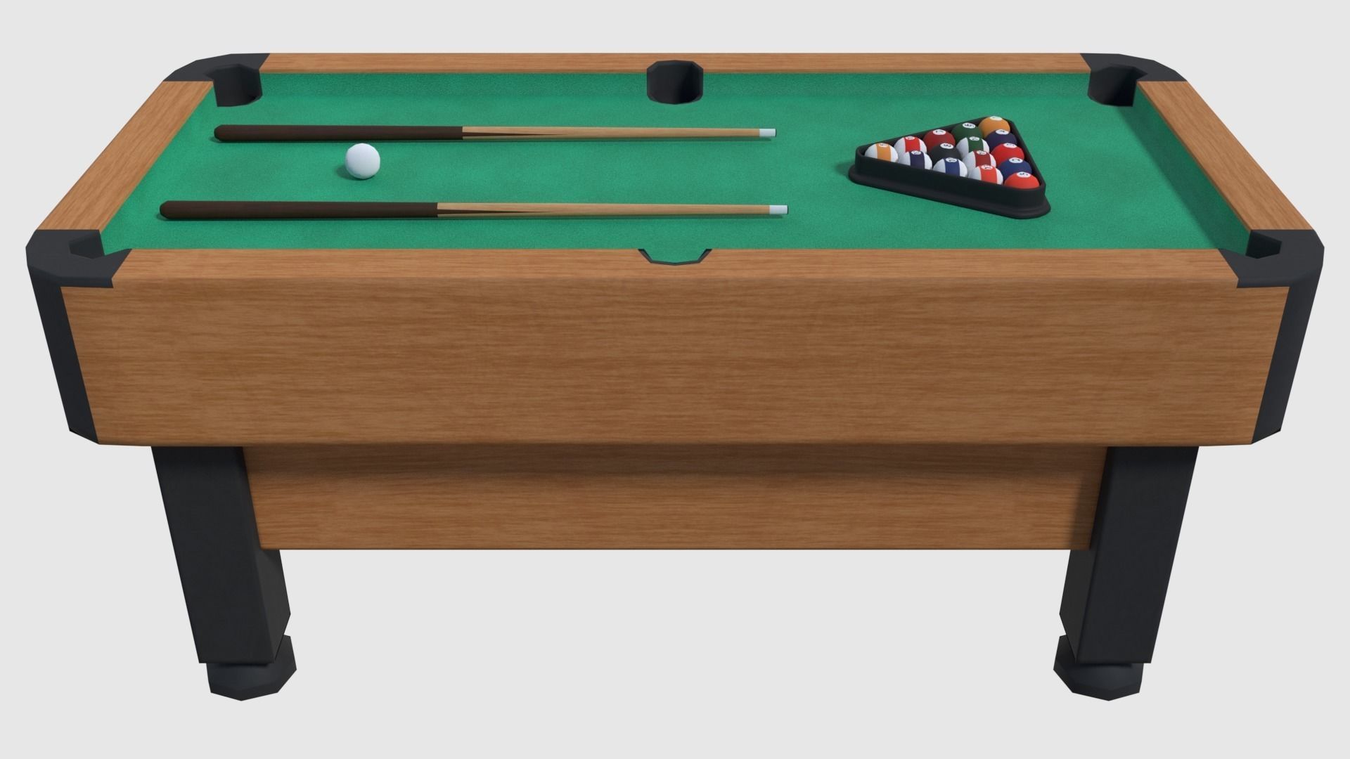 Pool Table - Game Ready Low-poly 3D model_2
