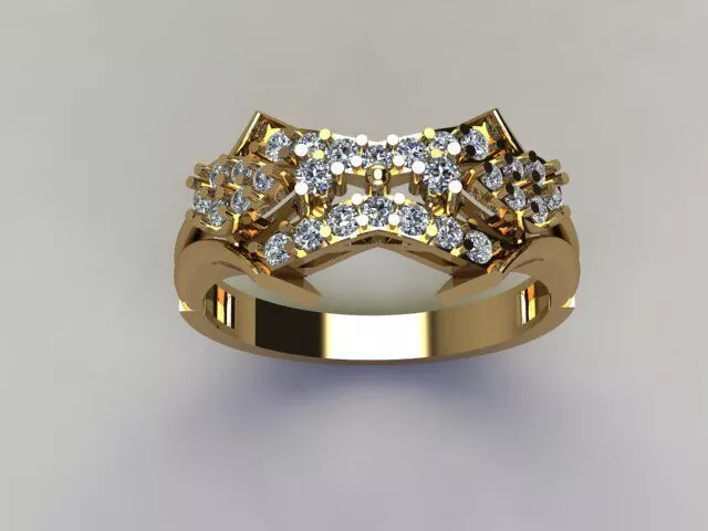 Diamond Ring 3dm STLL OBJ And FBX file Format 3D print model
