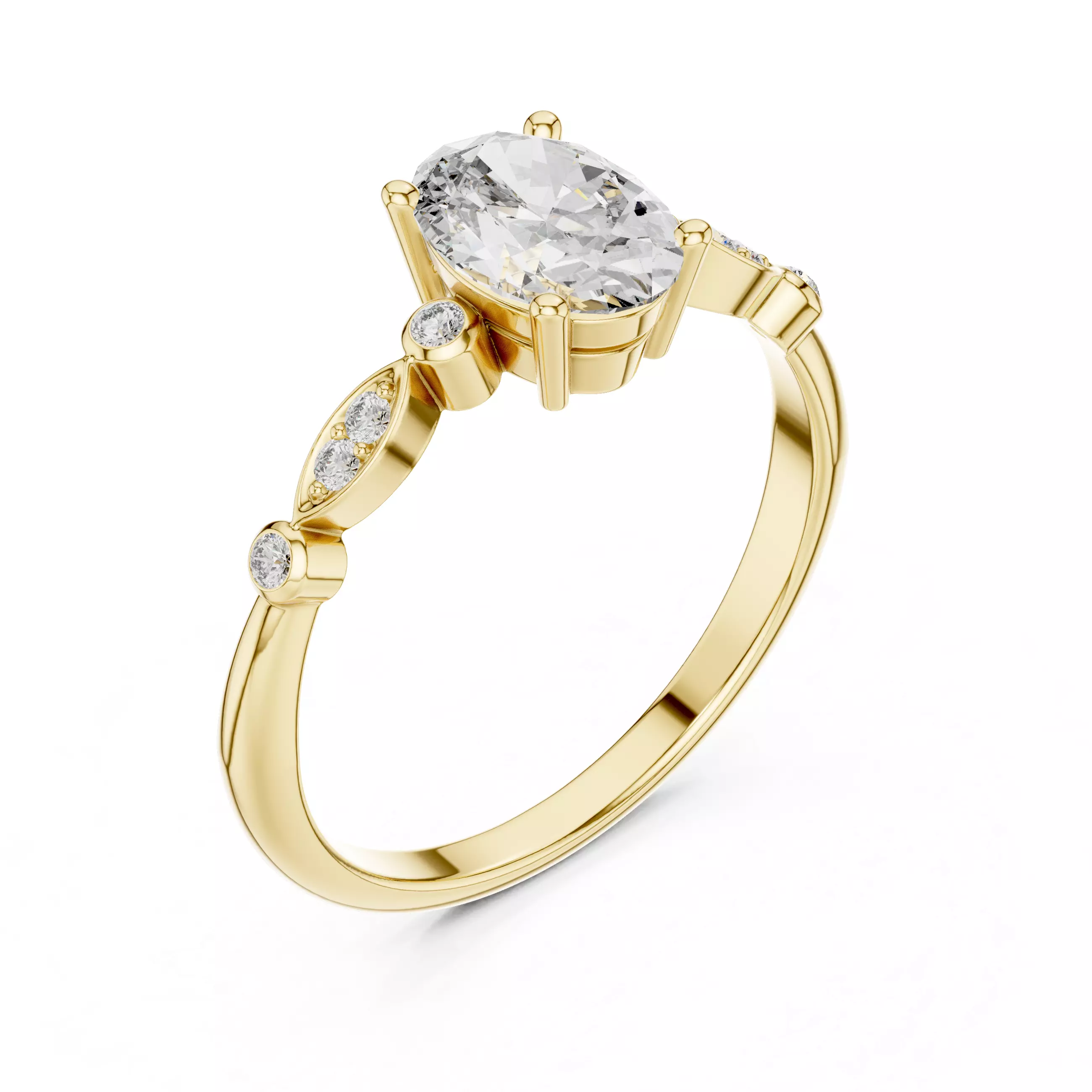 Women Ring Render 3dm STL Details 3D print model