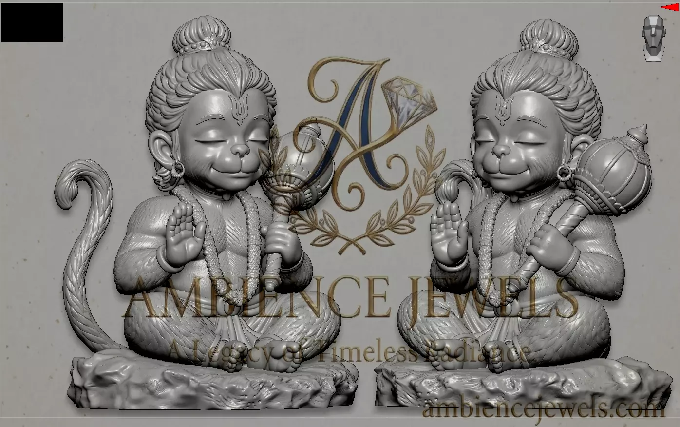 HANUMANJI DEITY STL MASTER VAULT 3D print model