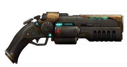 Gun art high and lowpoly 3D print model