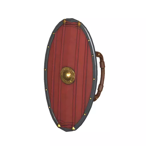 Oval Eastern Shield Low Poly PBR Game Asset Low-poly 3D model