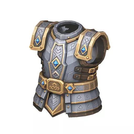Dwarf Rune Chestplate Armor Low Poly PBR Game Asset Low-poly 3D model