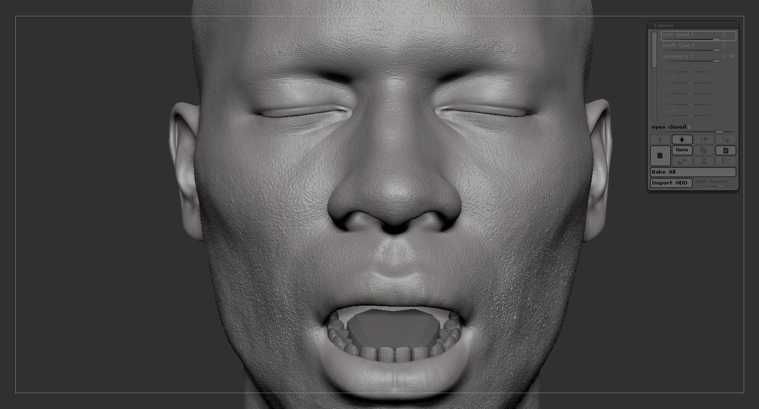 Average Black Male Head Basemesh 3D model_8