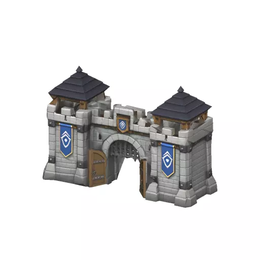 Castle Gatehouse Low Poly PBR Game Asset Low-poly 3D model