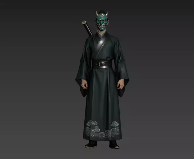 024 Demon Masked Swordsman 3D model