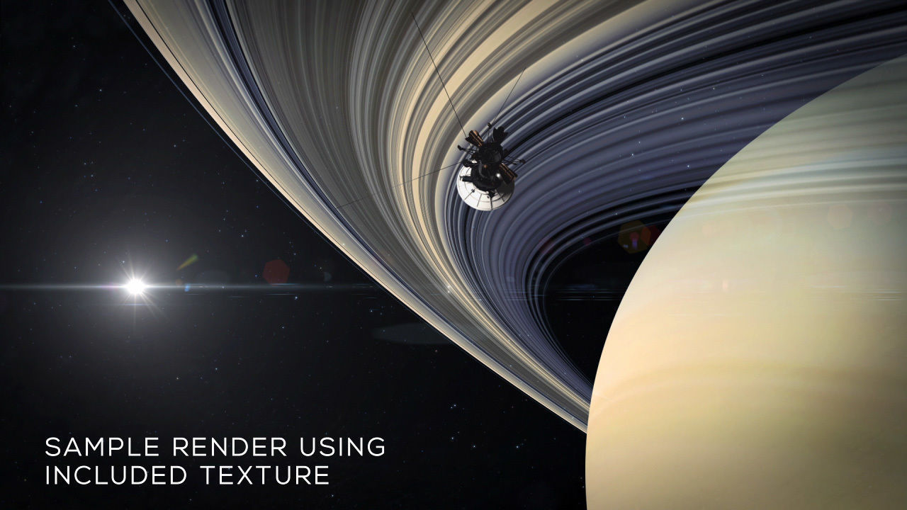 Ultra-High Definition Saturns Rings Texture 3D model_1