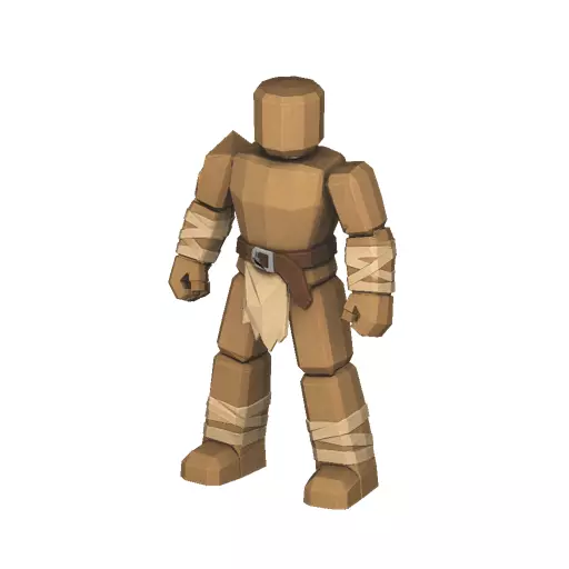 Idle Warrior Mannequin Low Poly PBR Game Asset Low-poly 3D model