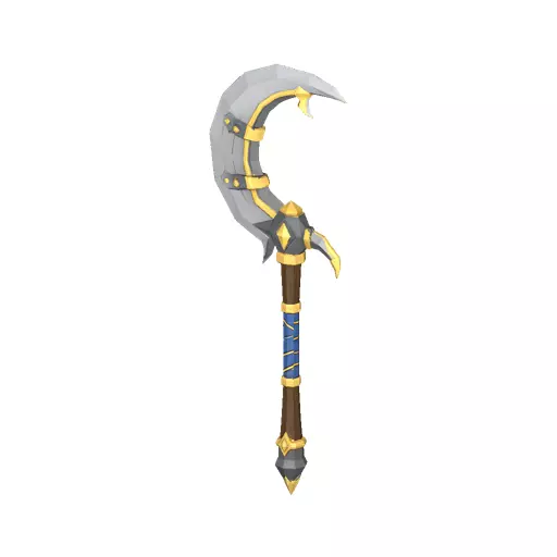 Crescent Axe Low Poly PBR Game Asset Low-poly 3D model
