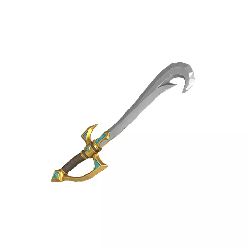 Hooked Saber Low Poly PBR Game Asset Low-poly 3D model