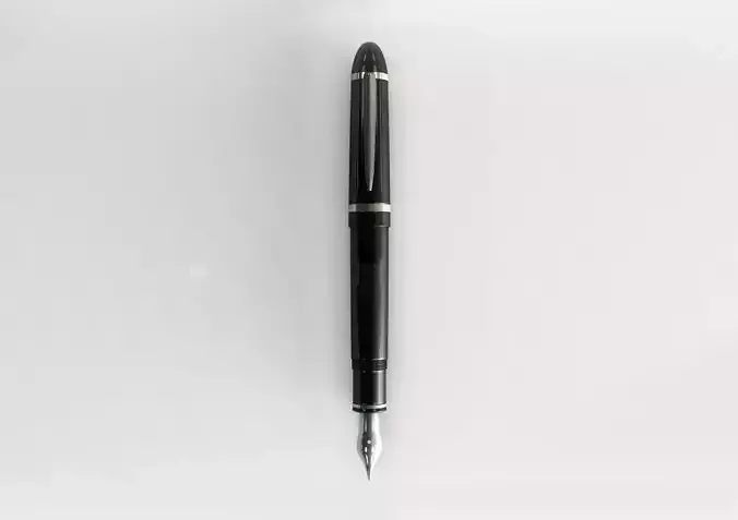 Fountain Pen Low-poly 3D model