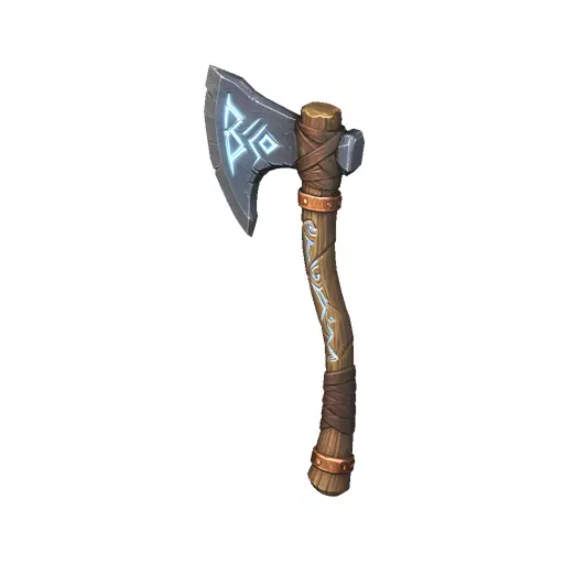 Rune Woodcutter Battle Axe Low Poly PBR Game Asset Low-poly 3D model