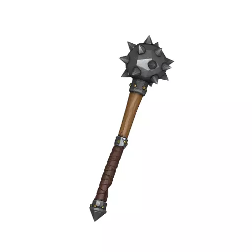 Spiked Mace Low Poly PBR Game Asset Low-poly 3D model