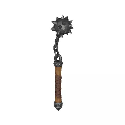 Spiked Morning Star Low Poly PBR Game Asset Low-poly 3D model