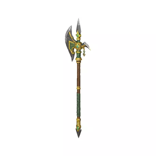 Temple Halberd Low Poly PBR Game Asset Low-poly 3D model