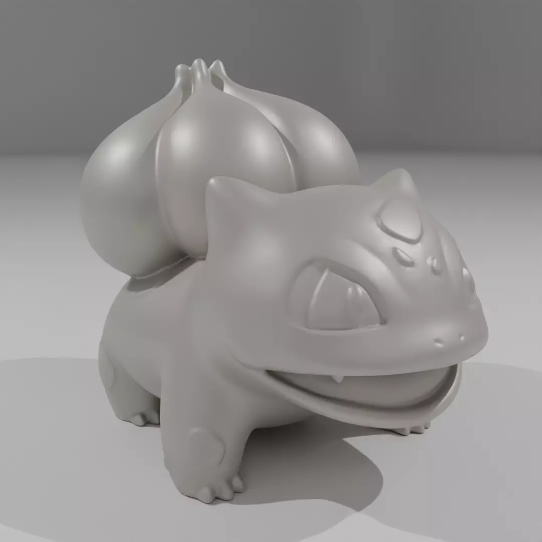 Stylized Bulbous Reptile Figurine 3D Print Plant Bud Dino Statue 3D print model