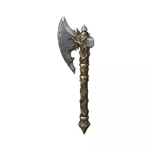 Iron Root Battle Axe Low Poly PBR Game Asset Low-poly 3D model
