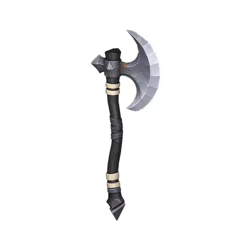 Ashen Crescent Hatchet Low Poly PBR Game Asset Low-poly 3D model