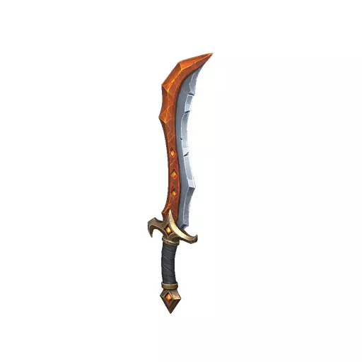 Ember Spine Falchion Low Poly PBR Game Asset Low-poly 3D model