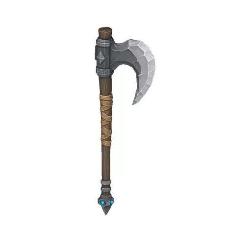 Stone Hook Battle Axe Low Poly PBR Game Asset Low-poly 3D model