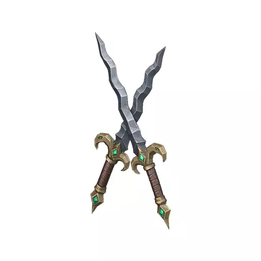 Twin Viper Kris Daggers Low Poly PBR Game Asset Low-poly 3D model
