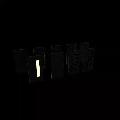 iron gate set  3D model 7