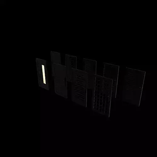 iron gate set  3D model 6
