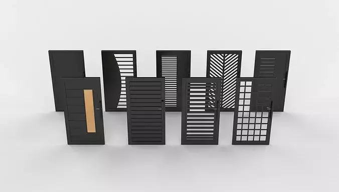 iron gate set 3D model