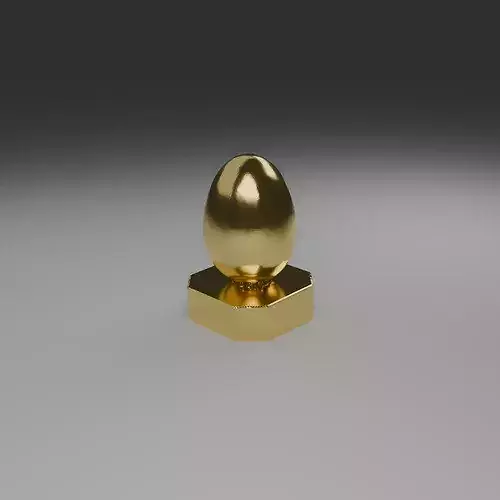 Decorative Textured Egg on elegant gold pedestal 
