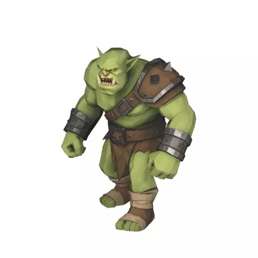 Orc Breaker Low Poly PBR Game Asset Low-poly 3D model