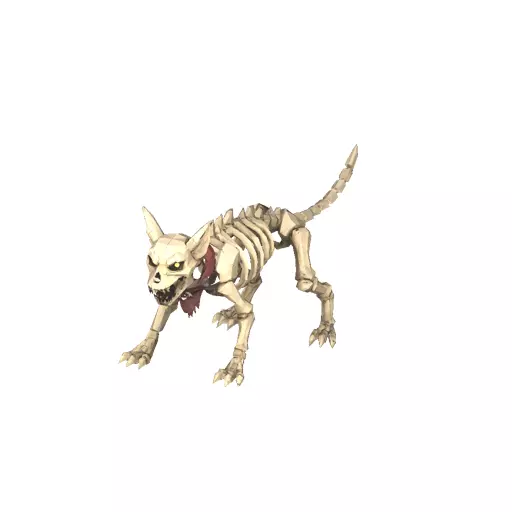 Bone Hound Low Poly PBR Game Asset Low-poly 3D model