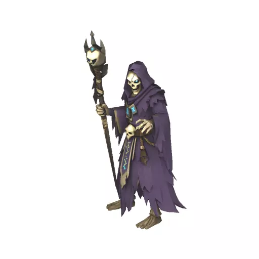 Skull Mage Low Poly PBR Game Asset Low-poly 3D model